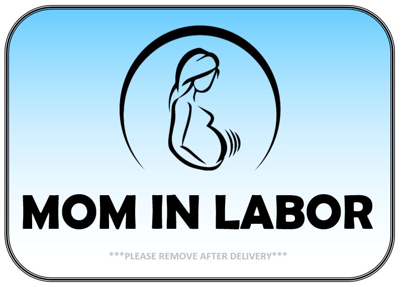 Mom In Labor Window Cling