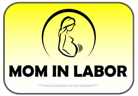 Mom In Labor Window Cling